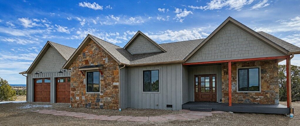 North exterior of a custom home in Montezuma County